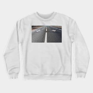 Black Road, White Arrows Crewneck Sweatshirt